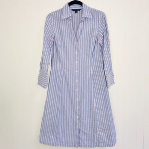 Brooks brothers midi striped Oxford shirt dress